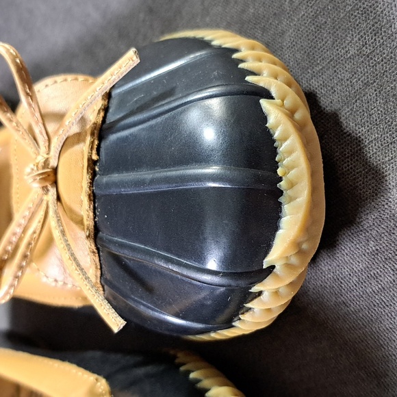 chooka Black Duck Skimmer Rubber + Faux Leather Rain Slip On Flats NWT US 10 - Picture 5 of 16